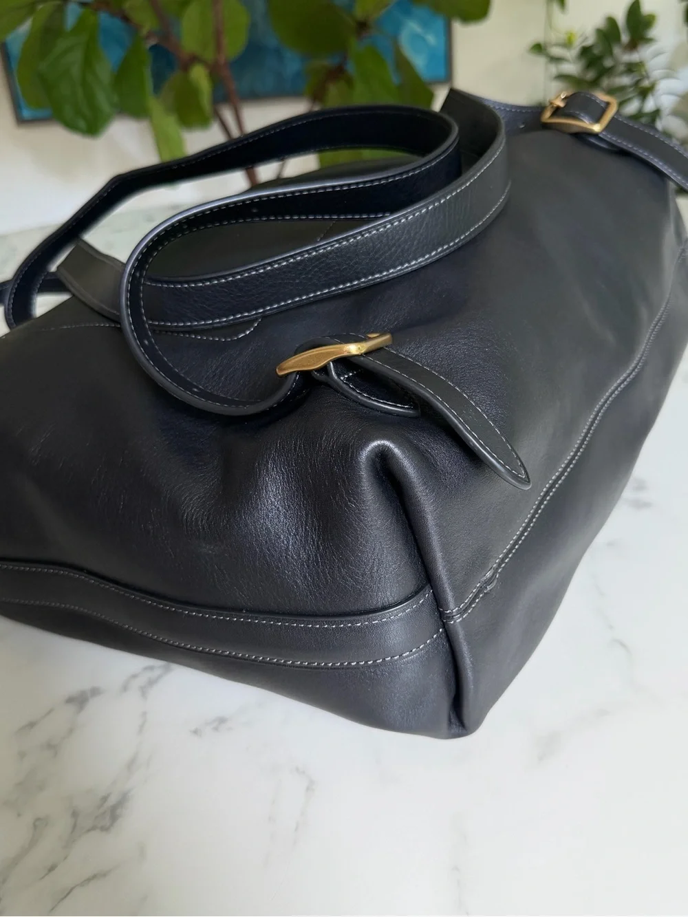 NWT COACH Crosby Backpack Bag Brass Black Natural Grain Leather CY279 Unisex